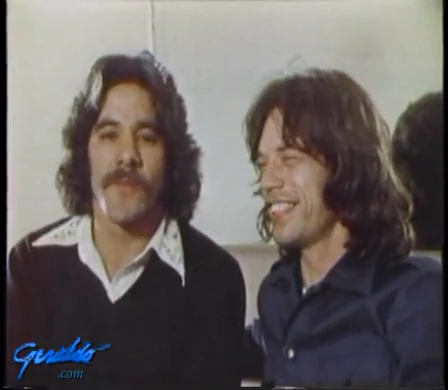 Geraldo Rivera and Mick Jagger 1975