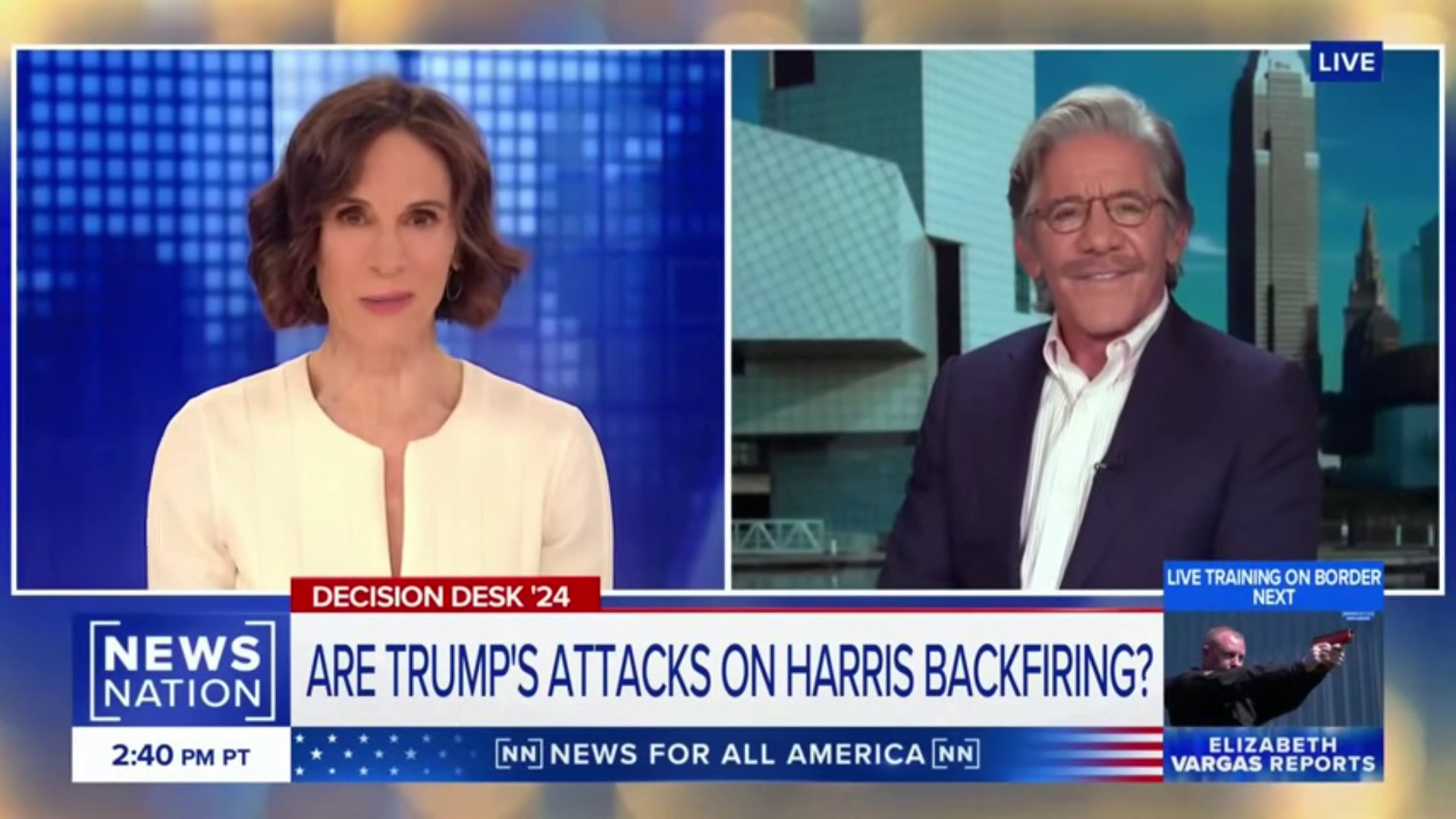 Elizabeth Vargas and Geraldo Rivera on News Nation