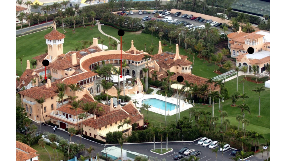 Mar-A-Lago resort aerial shot