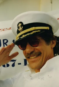 Geraldo Rivera in Captain's hat