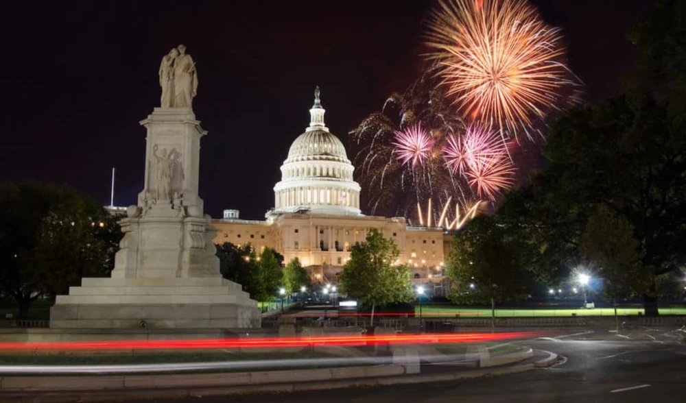 White House fireworks graphic, 2025